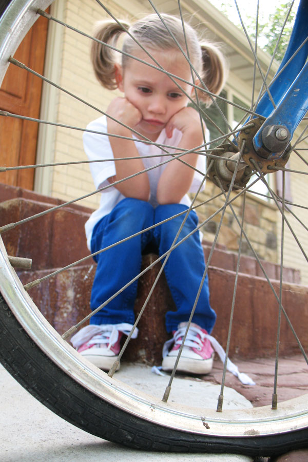 Child with Flat Tire